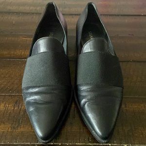 Stuart Weitzman black leather loafers